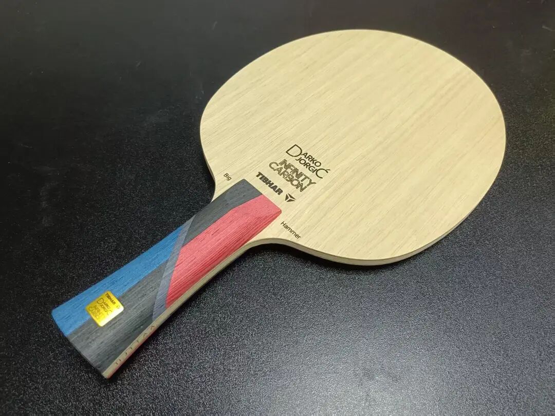 TIBHAR Darko Jorgic Infinity Carbon blade, wood face and blue-red handle